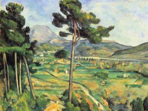 La montaña Sainte-Victoire vista desde Bellevue, Paul Cezanne